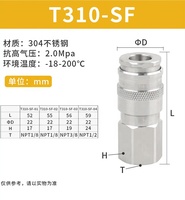 Raccord pneumatique en acier inoxydable CNJS, type européen, raccord rapide pour conduite d'air, adaptateur de raccordement, embout de tuyau de 6/8 mm pour compresseur d'air