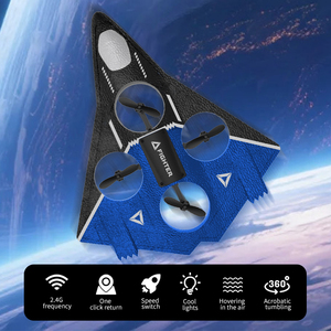 Aijh 2.4GHz <span class=keywords><strong>RC</strong></span> máy bay <span class=keywords><strong>RC</strong></span> máy bay trực thăng 360 ° lật máy bay chiến đấu máy bay phản lực đồ chơi với đầy màu sắc dẫn chuyển hướng đèn điều khiển từ xa máy bay - Product Image 3