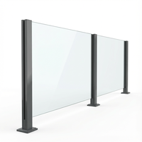 Vente directe d'usine, système de poteaux de garde-corps en acier inoxydable SS304 316, verre trempé, pour balcon, balustrade, pince de clôture