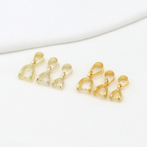 Cierre de colgante chapado en oro, 3, 4, 5 tamaños, hebilla de seguridad para la fabricación de collares, accesorios de joyería, material de cobre, formas mixtas - Product Image 4