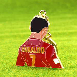 Portachiavi Kaisifang a Forma di Pallone da Calcio, Regalo per Fan, Squadra Nazionale, <span class=keywords><strong>Cristiano</strong></span> <span class=keywords><strong>Ronaldo</strong></span>, Stile Europeo, in Lega di Zinco - Product Image 4