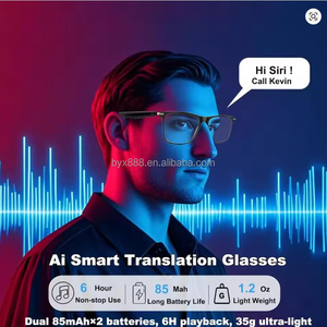 Умные очки с ИИ, <span class=keywords><strong>Bluetooth</strong></span>, функцией перевода, шумоподавлением, водонепроницаемые, с функцией записи звука, умные аудио-очки - Product Image 3
