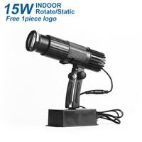 Projecteur d'images LED 15W pour intérieur, projecteur de logo rotatif pour sol et mur