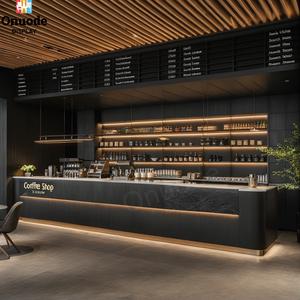 ตู้บาร์ร้านกาแฟและร้านอาหารสไตล์โมเดิร์นแบบสั่งทำ |   เฟอร์นิเจอร์สำหรับโชว์สินค้าและเคาน์เตอร์กาแฟและชา |   โซลูชั่นตกแต่งภายในร้านค้าแบบครบวงจร - Product Image 6
