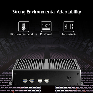 Helorpc Hot Bán pen-tium 3805U kép Gigabit Ethernet RS232 6USB Linux Barebone không quạt máy tính công nghiệp Máy tính để bàn nhỏ PC - Product Image 4