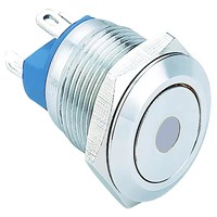 ELEWIND Interrupteur à bouton-poussoir momentané en métal de 12 mm 1NO en acier inoxydable avec voyant LED (PM121F-10D/J/R/12V/S) IP65
