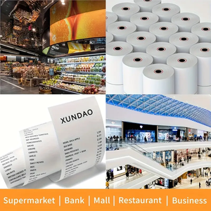 Rouleau de papier de caisse enregistreuse imprimé avec logo personnalisé, recyclable, prix usine, sans BPA, 57*40mm 80*80mm, utilisé pour les TPV - Product Image 2