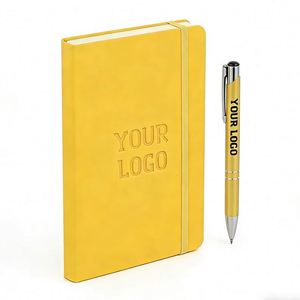 Wholesale Custom Logo PU Notebook <b>A5</b> Leather Print Diary 80 Sheet Hardcover Journal <b>Notepad</b> Business Gift Office Promo Supplier - Product Image 1