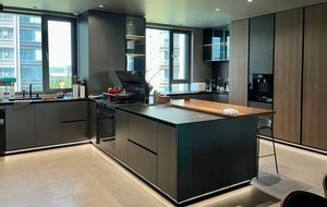 Conception Prêt à Assembler Armoires de Cuisine Îlot Panneau de Particules Carcasse Meuble de Cuisine Avec Bande Lumineuse Led - Product Image 4