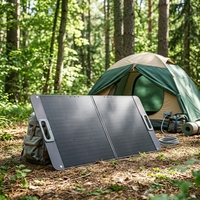 Panneau solaire portable pliable à haute efficacité (24 %) avec supports robustes pour station d'alimentation, idéal pour applications marines et hors réseau