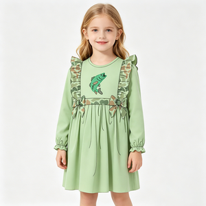 MOQ personnalisé 5 pièces, Vêtements camouflage pour bébés filles et garçons, styles chasse, vente en gros, vêtements pour frères et sœurs, boutique, prix usine, barboteuses, robes, pulls - Product Image 3