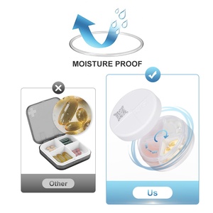 4 ngăn dễ thương tùy chỉnh thông minh nhỏ nhỏ cầm tay y học du lịch nhựa Vòng chủ container <span class=keywords><strong>Pill</strong></span> <span class=keywords><strong>Box</strong></span> lưu trữ trường hợp - Product Image 5