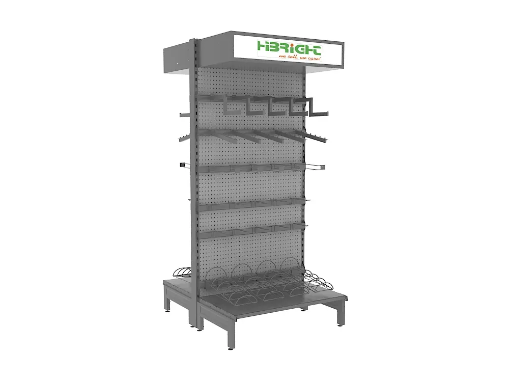 Supermarket Convenience Store Grocery Shop Retail Single Side Metal Display Gondola Rack Shelf Shelving
