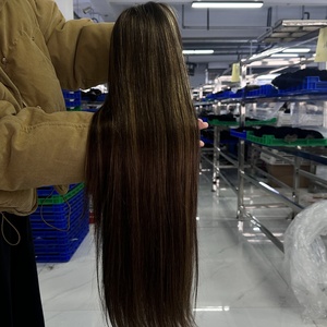 Perruque brésilienne en cheveux humains Remy, couleur blond miel, avec frontale transparente HD 13x4, effet raide naturel, pour femmes noires (couleur P4/27) - Product Image 2