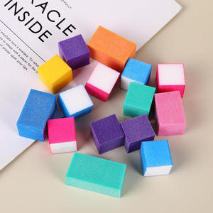 BIN 60 pièces coloré haute élastique éponge carré Tofu petits Cubes polissage ongles tampon fichiers outils d'art des ongles - Product Image 1