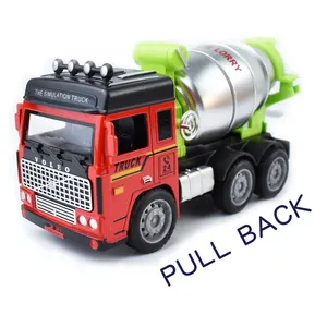 1 18 ölçekli Diecast Model oyuncak araba araçlar geri çekin alaşım mühendislik kamyon kir çimento mikser kamyonu modeli oyuncak çocuklar için