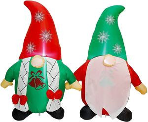 Decoraciones de vacaciones inflables de Gnomo de 5 pies, patio al aire libre, Festival de Navidad, decoraciones de jardín de Gnomo inflables <span class=keywords><strong>Lowes</strong></span> iluminadas - Product Image 2