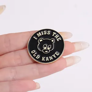 I Miss Kanye Song Pin Music Lover Bear Metal Badge Twin Peaks TV Esmalte Pin