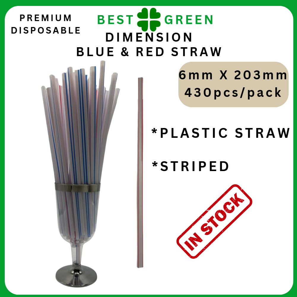 สีน้ำเงิน &amp; แดงลาย6มม. X 203มม