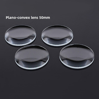 Lentille plano-convexe en verre optique 50x8,5x3mm, lentille grossissante, lentille de projecteur, lentille de condenseur