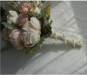 Bouquets <span class=keywords><strong>de</strong></span> <span class=keywords><strong>mariée</strong></span> en cascade, fleurs blanches, bouquets <span class=keywords><strong>de</strong></span> <span class=keywords><strong>mariée</strong></span> artificiels, perles artificielles, bouquets <span class=keywords><strong>de</strong></span> <span class=keywords><strong>mariée</strong></span> en cristal - Product Image 5