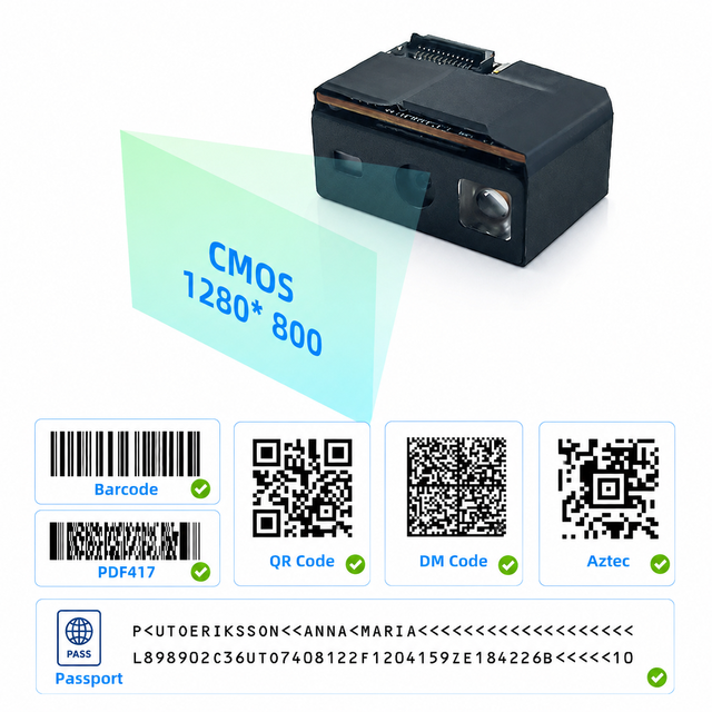 OEM QR PDF417 and MRZ Scanner Module for Self-Service Kiosks XT6996M