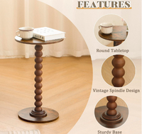Table basse et table d'appoint en bois massif moderne, gain de place, meubles de salon avec un design durable