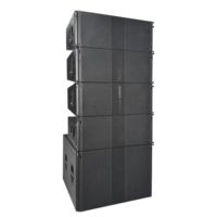 Système de sonorisation professionnel puissant pour extérieur, avec enceintes Line Array à double haut-parleur de 15 pouces et double caisson de basses de 21 pouces, pour concerts sur scène