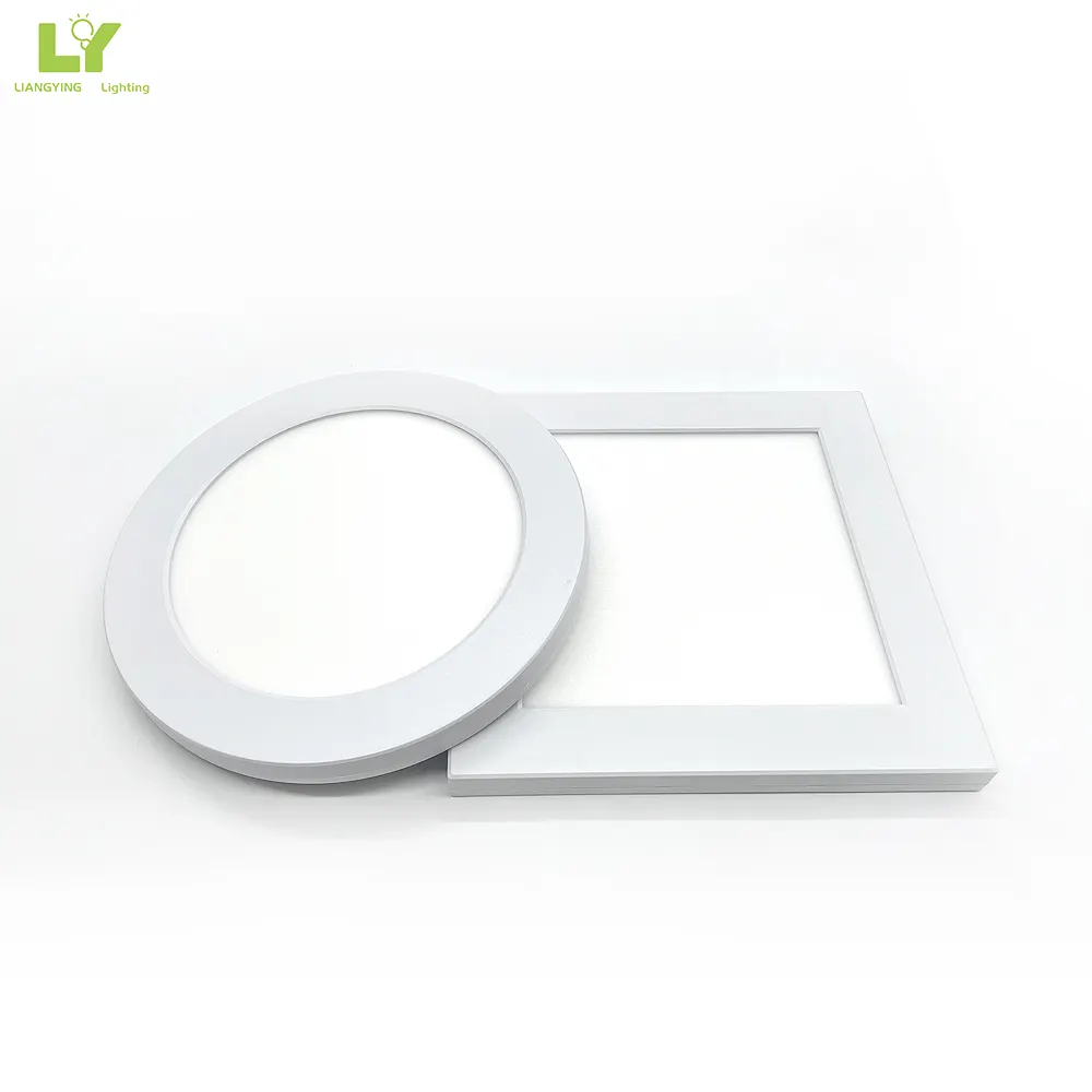 LYZM lampu Panel Led aluminium Ultra ramping, lampu pencahayaan Panel komersial, Led aluminium Ultra tipis, Pot tersembunyi bulat siang hari, 9w 12w 18w 24w