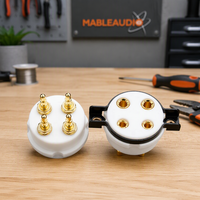 MAEZ0024 EZ-1204A EIZZ Prises en téflon plaquées or à 4 broches pour 300B 2A3 811 avec vis pour amplificateurs Hifi DIY
