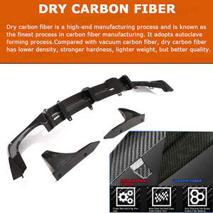 Diffusore paraurti posteriore in fibra di carbonio RS7 a secco puro per AUDI RS7 Sportback Hatchback 4 porte 2021 - Product Image 6