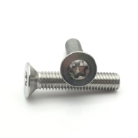 Sekrup Mesin Torx Countersunk Baja Tahan Karat A2 304 ISO14581 M1.6 Sekrup Bintang Anti-pencurian