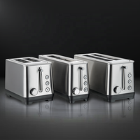 Grille-pain compact en acier inoxydable à 2 tranches avec fentes extra larges, parfait pour les sandwichs et les en-cas grillés