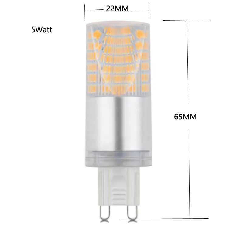 AC120V AC230V hot products stripe cover dimmable pc g9 led