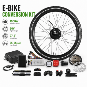 Kit de Motor sin Escobillas de 60V 1000W para Bicicleta Eléctrica, 27.6 Pulgadas, con Controlador de Luz Delantera y Trasera, Kit de Conversión DIY para E-Bike, Stock en el Reino Unido - Product Image 1