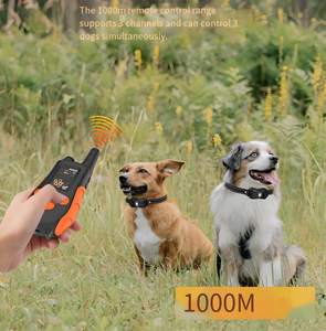 Wiederauf lad bares wasserdichtes Haustier-Trainings halsband für den Außenbereich Elektronischer Trainer für Hunde/Katzen Rinden kontrolle aus strap azier fähigem Kunststoff - Product Image 5
