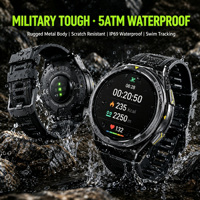 Jam Tangan Pintar Hiking Tahan Air OEM, GPS Navigasi, Barometer, Kompas, Sistem Alarm untuk Pria
