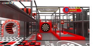 LUCKYPLAY Diseño Personalizado, Centro Deportivo Temático <span class=keywords><strong>Tide</strong></span> Play, Circuito de Obstáculos, Solución Llave en Mano para Parques Infantiles Comerciales Interiores, PVC y Acero - Product Image 2