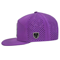 Casquette de Baseball réglable imperméable perforée 3D à 7 panneaux personnalisable de haute qualité Logo brodé en tissu de coton pur