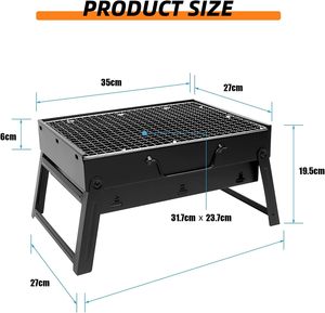 Modern Adjustable Height Folding Portable Travel Barbecue Grill Stainless Steel Mini BBQ <strong>Table</strong> For Picnic Camping <strong>Outdoor</strong> Party - Product Image 2