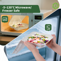 Vaisselle jetable écologique en amidon de maïs, ensembles de couverts, assiettes, contenants alimentaires biodégradables et compostables pour les fêtes