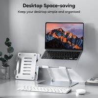 Gran oferta 2024, soporte portátil plegable de aluminio para ordenador portátil, altura ajustable con función de rotación, soporte perfecto para ordenador portátil de escritorio
