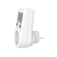 Compteur d'énergie domestique monophasé WATTSAVE, alimenté par prise, écran LCD, IP22, 16A, 230V, certifié CE, norme française (1,0 % + 3)