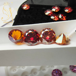 3.0Mm 11Mm Gra Cấp Giấy Chứng Nhận Tổng Hợp Đá Quý Vvs1 Vòng Brilliant Cắt Màu Đỏ Moissanite Kim Cương Garnet Màu Đỏ Lỏng Moissanite - Product Image 5