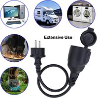 Câble d'extension européen robuste étanche IP44 220V pour extérieur, avec âme en cuivre pur, personnalisable, et housse de protection