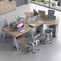 Mobilier de bureau moderne et créatif combinaison de chaise de bureau pour personnel simple siège de carte de séparation modulaire pour 3/5/6 personnes