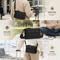 Petit sac bandoulière en Cordura pour homme, sac messager léger, 0,17 kg, fermeture éclair YKK, résistant à l'eau, nylon 1680D, sac à dos décontracté pour la journée