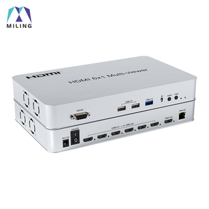 Multi-visionneur HDMI 6x1 1080P avec commutateur KVM, séparateur d'écran en alliage d'aluminium à six sorties, commutation transparente, contrôle IR RS232 - Product Image 1
