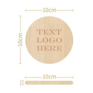 Posavasos de Madera de Acacia sin Acabado para Manualidades, con Puntos de Silicona Antideslizantes, Impresión UV, para Pintar, Grabar y Decorar el Hogar - Product Image 4