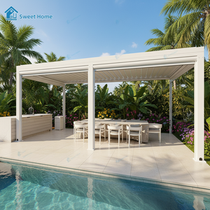 Pergola Intégrée en Aluminium Sweet Home, Construction Robuste Résistante au Vent, <span class=keywords><strong>Abri</strong></span> Extérieur <span class=keywords><strong>pour</strong></span> Cour et Espace <span class=keywords><strong>de</strong></span> Vie en Plein Air - Product Image 6